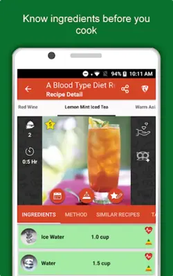 A Blood Type Diet android App screenshot 2